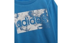 Dziecięcy dres Adidas I Lin Ft Jog szaro-niebieski HF1910