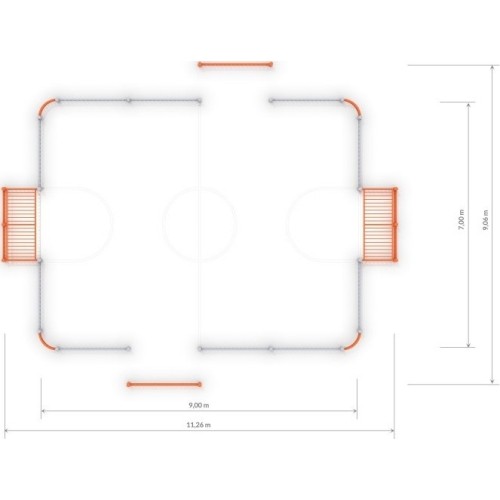 Ogrodzenie boiska do piłki nożnej Inter-Play 4 (9x7 m)