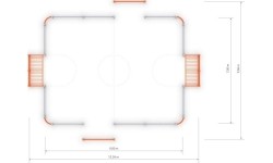 Ogrodzenie boiska do piłki nożnej Inter-Play 4 (9x7 m)