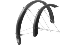 Błotniki FORCE Aluflex 20" z mocowaniami (plastik PET, czarne)
