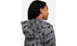 Nike Džemperis Paaugliams K Nsw Club Ft Hdy Aop Grey FN8741 084