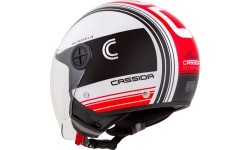 Kask motocyklowy Cassida Handy Metropolis czarny/biały/czerwony