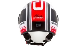 Kask motocyklowy Cassida Handy Metropolis czarny/biały/czerwony