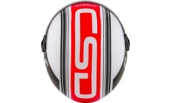 Kask motocyklowy Cassida Handy Metropolis czarny/biały/czerwony