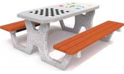 Stół betonowy do gry w szachy/warcaby/ludo Inter-Play 02