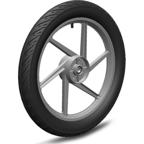 Koło 6-szprychowe szare 2.75x17 lewe
