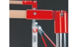 Poręcze asymetryczne turniejowe RIO – standardowa linka, uchwyt z włókna naturalnego, atest FIG