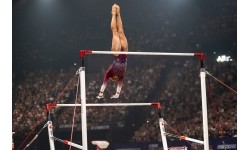 Poręcze asymetryczne turniejowe RIO – standardowa linka, uchwyt z włókna naturalnego, atest FIG
