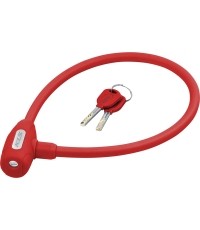 Zapięcie rowerowe KLS Jolly, 650 mm, z 2 kluczami (czerwone)