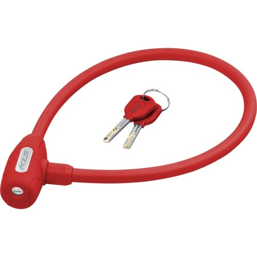 Zapięcie rowerowe KLS Jolly, 650 mm, z 2 kluczami (czerwone)