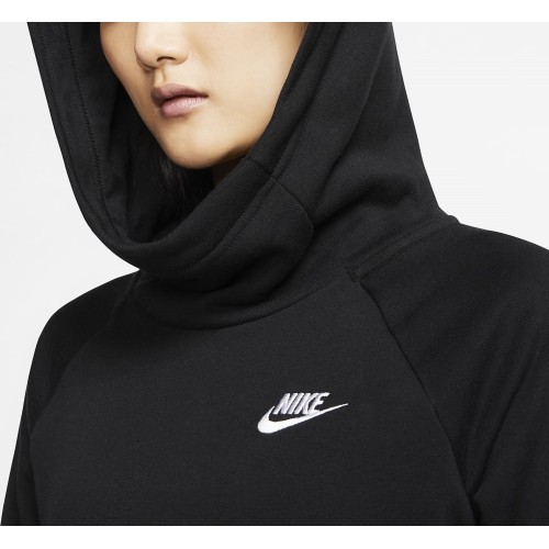 Damska bluza z kapturem Nike NSW Essential Fleece, czarna, BV4116 010