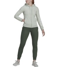Dres damski Adidas W Lin FT TS, zielony HT7520