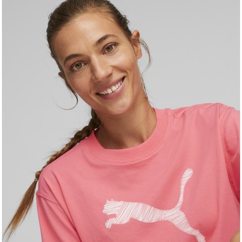 Bawełniana bluzka damska Puma Her Tee Loveable Pink 673107 63