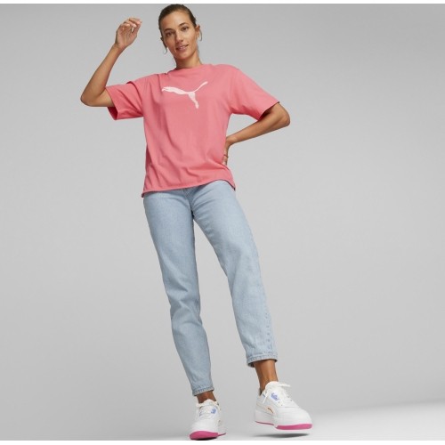 Bawełniana bluzka damska Puma Her Tee Loveable Pink 673107 63