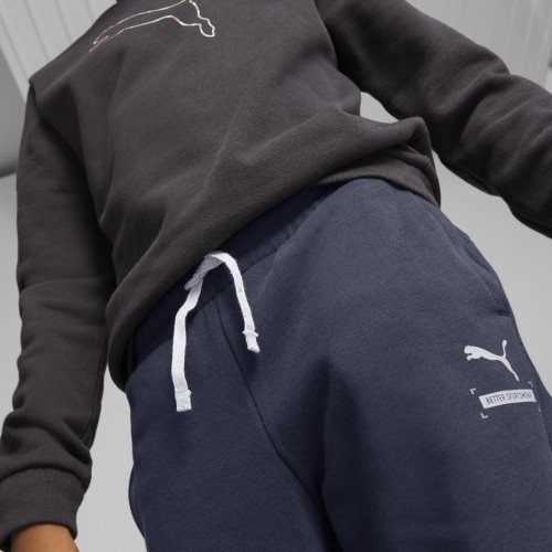 Spodnie sportowe młodzieżowe Puma Active Sports Sweatpants Tr Navy 670076 43
