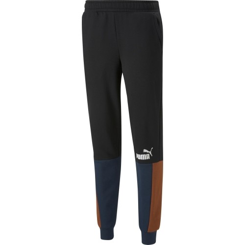 Spodnie dresowe męskie Puma Ess+ Block Sweatpants Black Blue Orange 849037 71