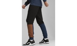 Spodnie dresowe męskie Puma Ess+ Block Sweatpants Black Blue Orange 849037 71
