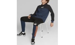 Spodnie dresowe męskie Puma Ess+ Block Sweatpants Black Blue Orange 849037 71
