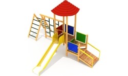 Drewniany plac zabaw dla dzieci model 3-A
