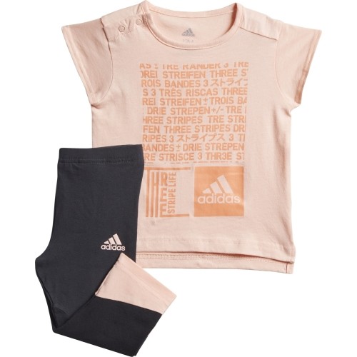 Dres dziecięcy Adidas I MM Tight Set Coral Black DJ1566