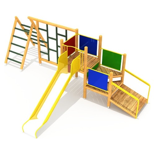 Drewniany plac zabaw dla dzieci model 3-B
