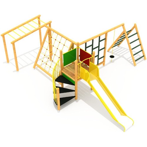 Drewniany plac zabaw dla dzieci model 6-B