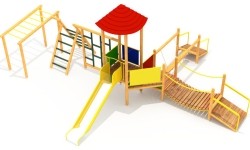 Drewniany plac zabaw dla dzieci Model E
