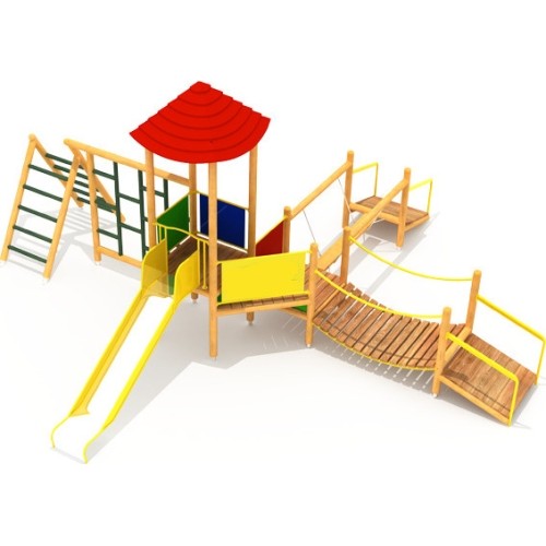 Drewniany plac zabaw dla dzieci Model 1-E