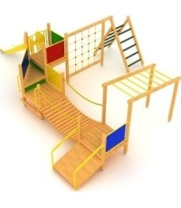 Drewniany plac zabaw dla dzieci Model 3-F