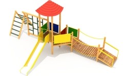 Drewniany plac zabaw dla dzieci Model 4-E