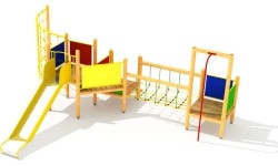Drewniany plac zabaw dla dzieci model 6-B