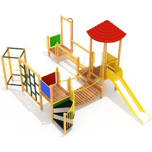 Drewniany plac zabaw dla dzieci model 10-E