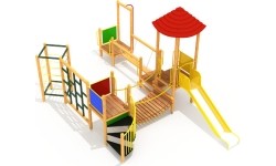 Drewniany plac zabaw dla dzieci model 10-E