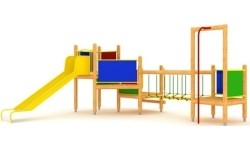 Drewniany plac zabaw dla dzieci model 12-B