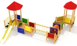 Drewniany plac zabaw dla dzieci model 02-A