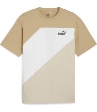 Puma Marškinėliai Vyrams Power Colorblock Tee Cream White 678929 83