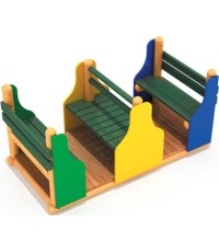 Drewniany wagon kolejowy bez dachu model GT-4003/1