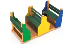 Drewniany wagon kolejowy bez dachu model GT-4003/1