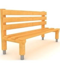 Drewniana ławka do obiektów użyteczności publicznej Outdoor GT-0048