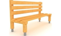 Drewniana ławka do obiektów użyteczności publicznej Outdoor GT-0048