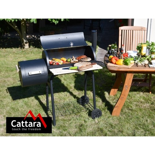 Grill ogrodowy + wędzarka na węgiel drzewny Cattara Smokie