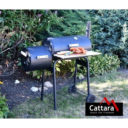 Grill ogrodowy + wędzarka na węgiel drzewny Cattara Smokie