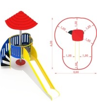 Metalowy plac zabaw CM-0102