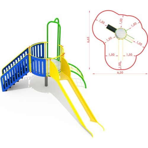 Metalowy plac zabaw CM-0104