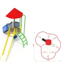 Metalowy plac zabaw CM-0105