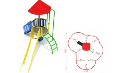 Metalowy plac zabaw CM-0105