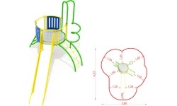 Metalowy model boiska CM-0106
