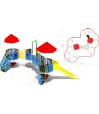 Metalowy plac zabaw CM-0114