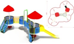 Metalowy plac zabaw CM-0114