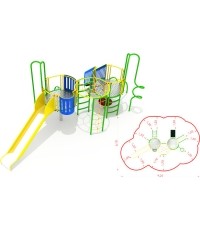 Metalowy plac zabaw CM-0115